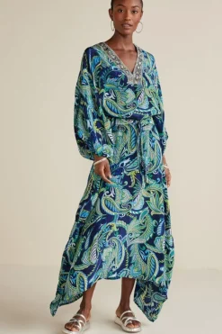 Discount Soft Surroundings Zorica Caftan CoastalPaisleyBlue