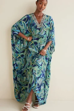 Discount Soft Surroundings Zorica Caftan CoastalPaisleyBlue
