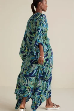Discount Soft Surroundings Zorica Caftan CoastalPaisleyBlue