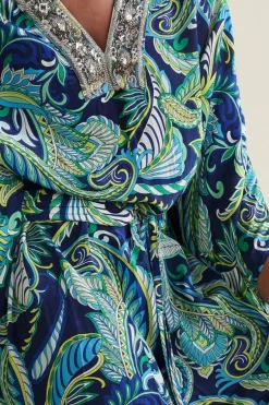Discount Soft Surroundings Zorica Caftan CoastalPaisleyBlue
